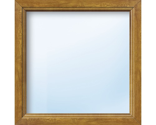 Kunststofffenster Festelement ARON Basic weiß/golden oak 550x400 mm (nicht öffenbar)