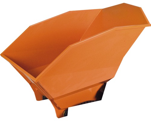Große Mulde für Muldenkipper Belle BMD300, 248 Liter (BE11873-0002), orange Metallmulde für eine Schubkarre