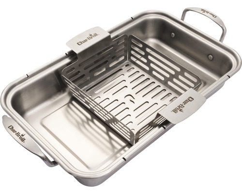 Char-Broil Grillpfanne mit Gemüseeinsatz aus Edelstahl