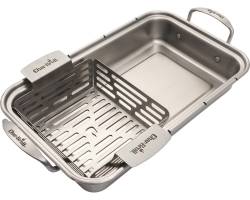 Char-Broil Grillpfanne mit Grillkorb aus Edelstahl