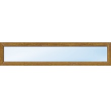 Kunststofffenster Festelement ARON Basic weiß/golden oak 2050x600 mm (nicht öffenbar)-thumb-0