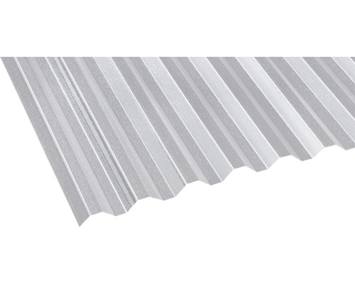 Gutta Acryl Wellplatte Trapez 76/18 gekräuselt klar schlagzäh 3500 x 1045 x 1,5 mm