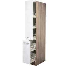 Apothekerschrank Flex Well Valero weiß/Sonoma Eiche 30x200x57 cm