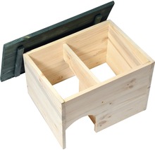 Holz Nistkasten mit zwei Kammern und abnehmbarem Dach