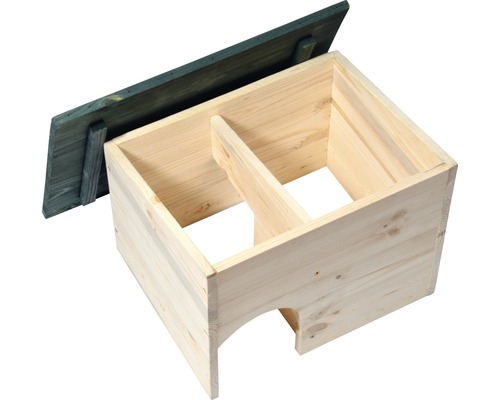 Holz Nistkasten mit zwei Kammern und abnehmbarem Dach
