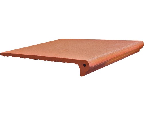 Ton Stufenfliese Cotto di Volterra 35x35 cm braun matt Terracotta Treppenfliese für den Außenbereich