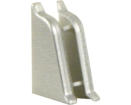 Endstücke PICCANTE für Wandabschlussprofil 37 metall edelstahl gebürstet (re & li) Metallwinkel zur Befestigung