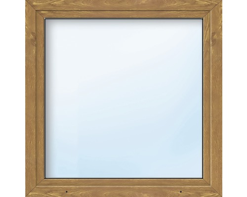 Kunststofffenster ARON Basic weiß/golden oak 550x600 mm DIN Rechts