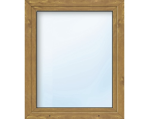 Kunststofffenster ARON Basic weiß/golden oak 850x1350 mm DIN Links