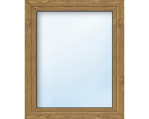 Kunststofffenster ARON Basic weiß/golden oak 500x600 mm DIN Rechts