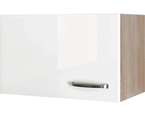 Hängeschrank Flex Well Valero weiß glänzend/Sonoma Eiche 60x32x32 cm mit Drehtür