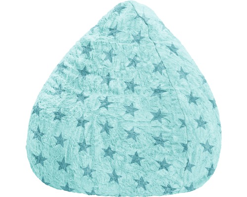 Sitzkissen Sitting Point Sitzsack Beanbag Fluffy Stars L türkis 70x90 cm Beanbag Sessel mit Sternmuster