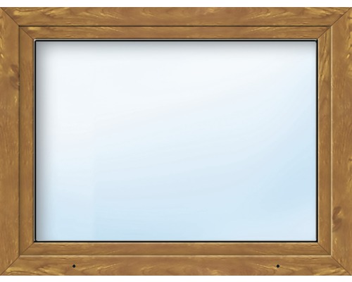Kunststofffenster ARON Basic weiß/golden oak 1150x900 mm DIN Rechts