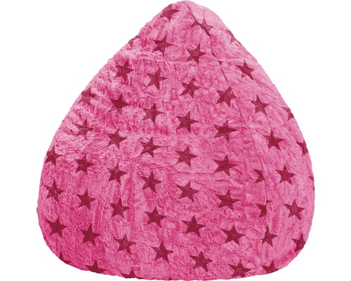 Sitzkissen Sitting Point Sitzsack Beanbag Fluffy Stars XL pink 70x110 cm