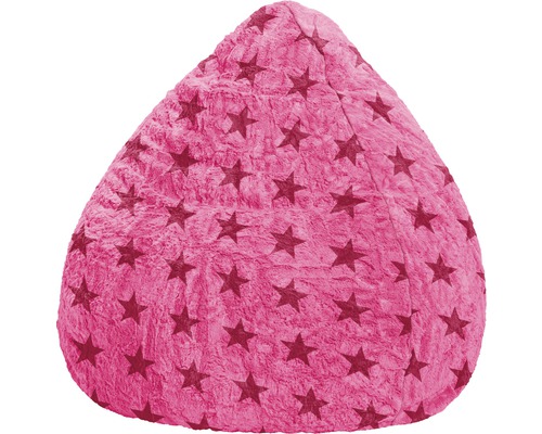 Sitzkissen Sitting Point Sitzsack Beanbag Fluffy Stars L pink 70x90 cm Beanbag Sitzsack mit Sternmuster
