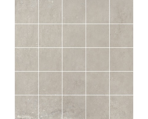 Feinsteinzeugmosaik Gare du Nord sand 30x30 cm beige Graue Fliesen mit matter Oberfläche