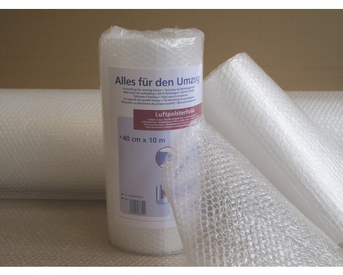 Rolle Luftpolsterfolie, 40 cm x 10 m, Verpackungsmaterial für Umzug