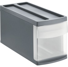Schubladenbox aus Kunststoff mit transparentem Einsatz zur Aufbewahrung