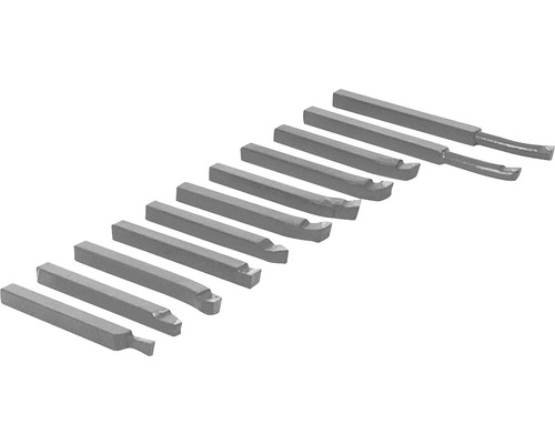 Drehstahl-Set mit verschiedenen Formen