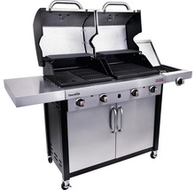 Char-Broil Gasgrill mit offenem Deckel, Ablageflächen und Rollen