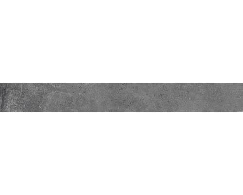 Feinsteinzeug Sockelfliese Gare du Nord Cortina graphite 7x60 cm Graue Wandfliese mit matter Oberfläche