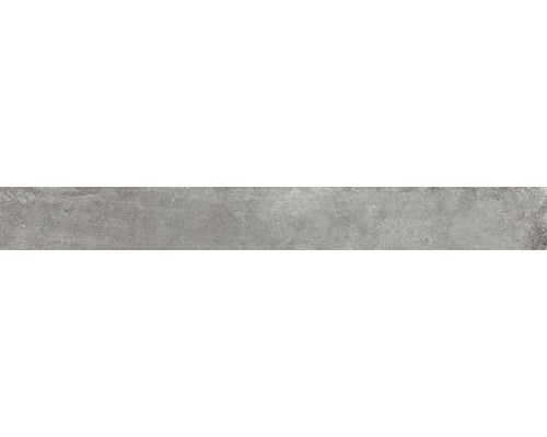 Feinsteinzeug Sockelfliese Gare du Nord Grey 7 x 60 cm Graue Fliese aus Feinsteinzeug