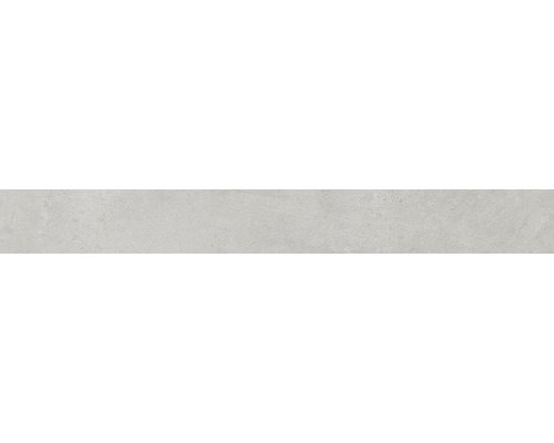 Feinsteinzeug Sockelfliese Gare du Nord Light grey 7 x 60 cm Keramikfliese für Wand und Boden