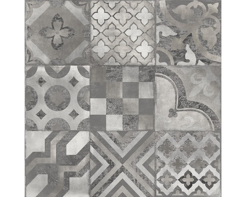 Feinsteinzeug Dekorfliese Contemporary Eternity 60,0 x 60,0 cm grau matt rektifiziert