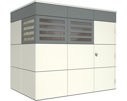 Gartenhaus mit Tür und Lüftungsgittern