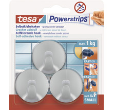 Tesa Powerstrips Klebehaken, rückstandsfrei ablösbar, maximale Tragkraft 1 Kilogramm, inklusive vier Klebestreifen