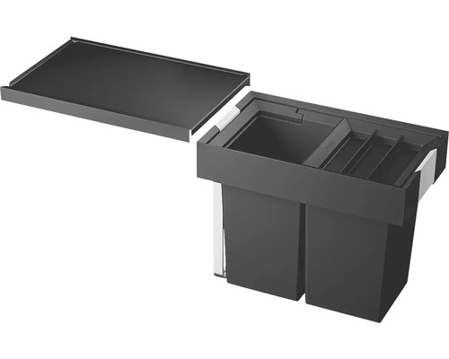 Abfalltrennsystem mit Deckel und Behältern für die Küchenspüle