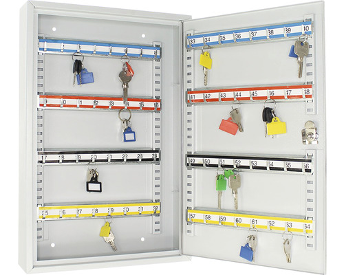 Schlüsselschrank Rottner S100 lichtgrau, Außenmaß: B, H, T: 380x550x80 mm, für 100 Schlüssel-0