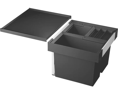 Küchenschrankauszug mit Stauraumlösung und Schubladeneinteilung