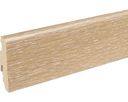SKANDOR Sockelleiste Eiche sandbraun FLEI265 SU60L 19 x 58 x 2400 mm Sockelleiste aus Holz