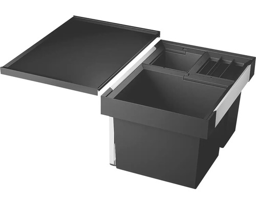 Küchenschrankauszug mit verschiedenen Behältern und Abdeckung