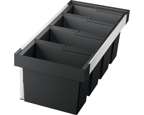 Abfalltrennsystem für Küchenschränke mit drei Behältern