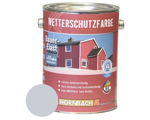 HORNBACH Holzfarbe Wetterschutzfarbe silbergrau 2,5L