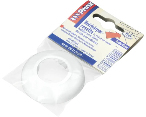 Heizkörperrosette aus Kunststoff mit Verpackung