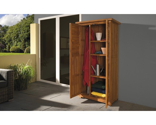 Terrassenschrank weka 88x50x180 cm braun Terrassenschrank weka 88x50x180 cm braun