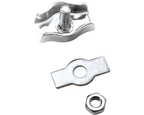 Drahtseilklemme aus Stahl mit Mutter und Schraube