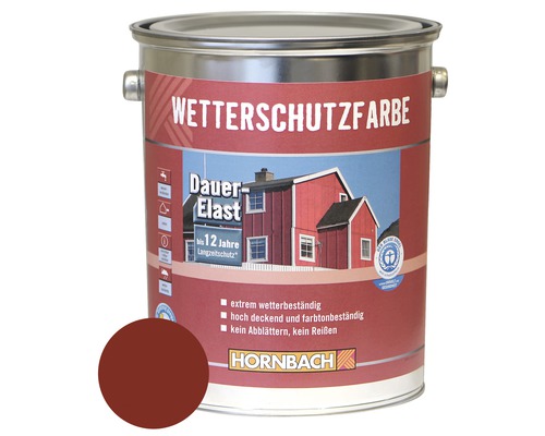 HORNBACH Holzfarbe Wetterschutzfarbe schwedenrot 5 L