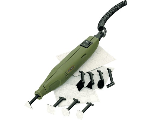 Proxxon Schwingungsschleifer mit verschiedenen Schleifeinsätzen