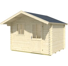 Holzgartenhaus mit Fenster und Tür