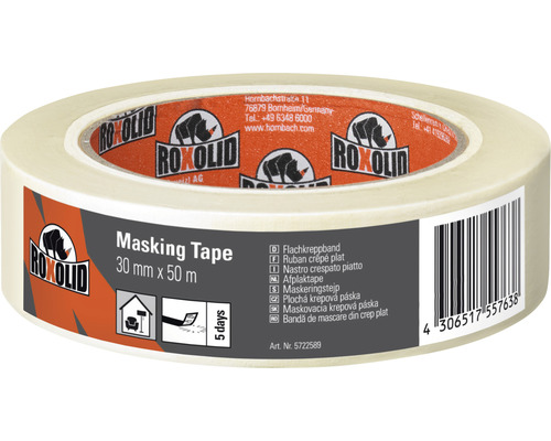 ROXOLID Flachkreppband beige 30 mm x 50 m ROXOLID Flachkreppband beige 30 mm x 50 m
