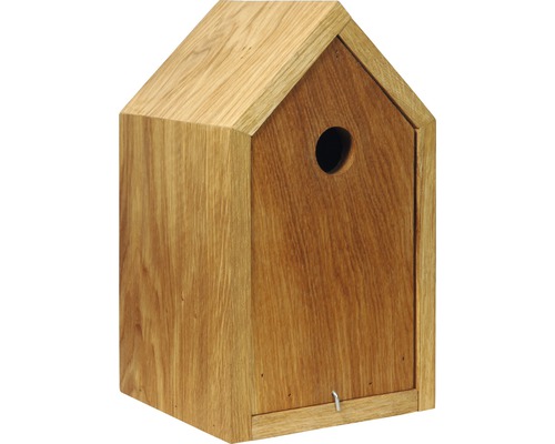 Vogelhaus aus Holz mit runder Öffnung