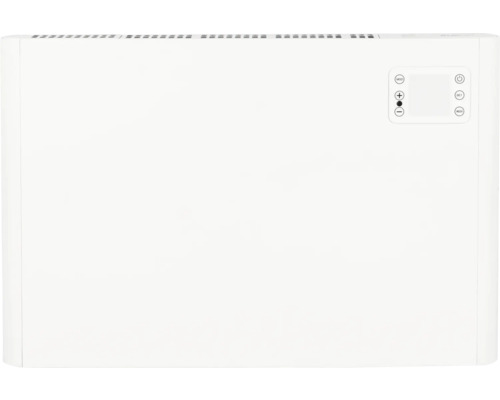 Weißer Heizkörper mit Bedienfeld