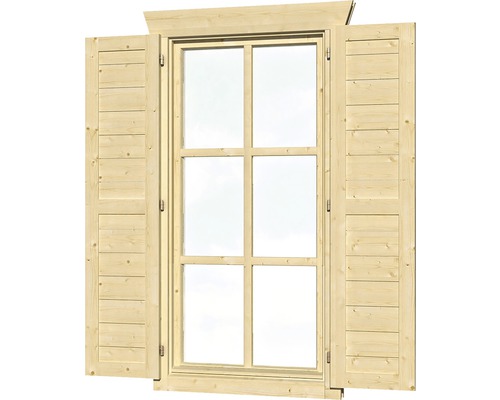 Fensterläden SKAN HOLZ Einzelfenster 28/45 mm groß, natur