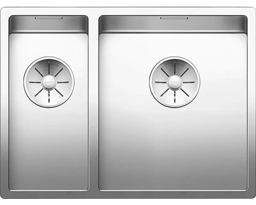 Spüle aus Edelstahl mit zwei Becken