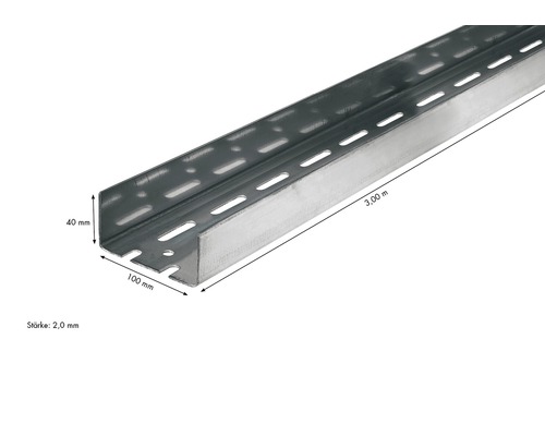Knauf UA-Aussteifungsprofil 3000 x 100 x 40 mm Knauf UA-Aussteifungsprofil 3000 x 100 x 40 mm