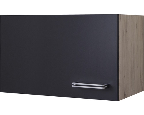 Hängeschrank Flex Well Santo anthrazit/San Remo Eiche hell 60x32x32 cm mit Drehtür